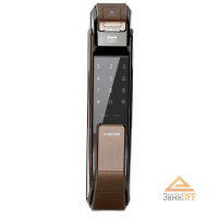 Электронный биометрический врезной замок Samsung SHS-P718 XBU/EN шоколад с мех-ом Push-Pull
